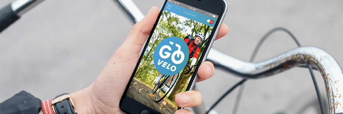 Go Velo app op de fiets